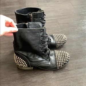 Steve Madden Leather Studded Boots